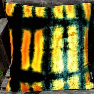 Handmade, Boho Silk Velvet Pillow.19"X19"